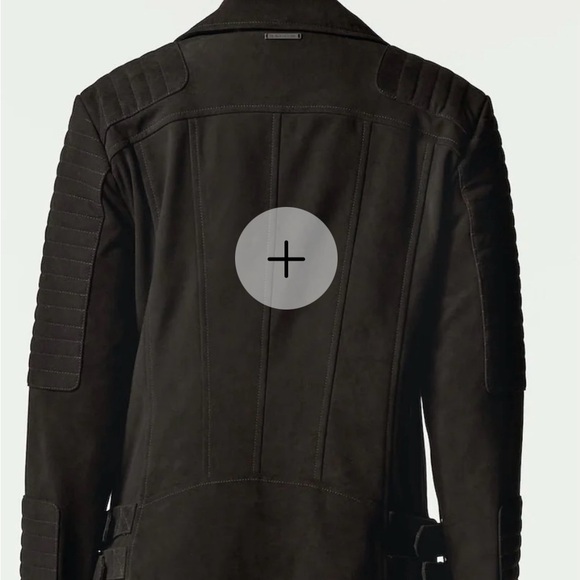 Blanc Noir 100% Leather Cherie Suede Motorcycle Jacket - Picture 3 of 13